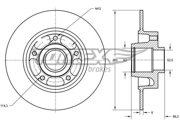 Brzdový kotouč TOMEX Brakes